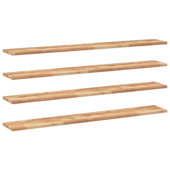 Rafturi suspendate 4 buc. 140x20x2cm lemn masiv acacia netratat - WALTI WALTI