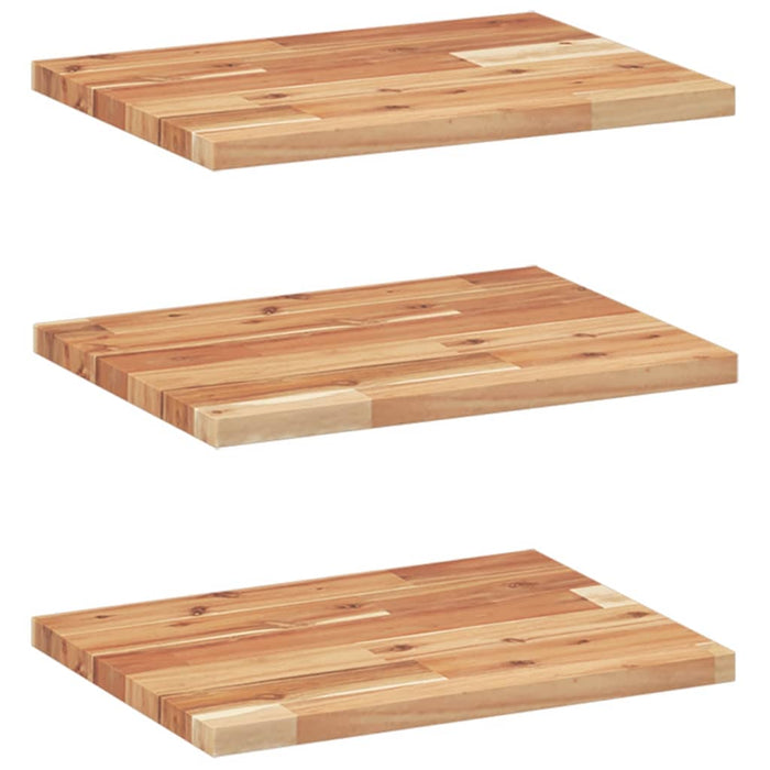 Rafturi suspendate 3 buc. 40x30x2 cm lemn masiv acacia netratat - WALTI WALTI