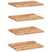 Rafturi suspendate 4 buc. 40x30x2 cm lemn masiv acacia netratat - WALTI WALTI
