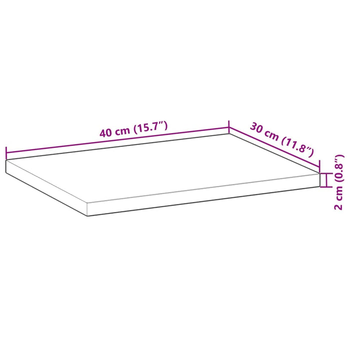Rafturi suspendate 4 buc. 40x30x2 cm lemn masiv acacia netratat - WALTI WALTI