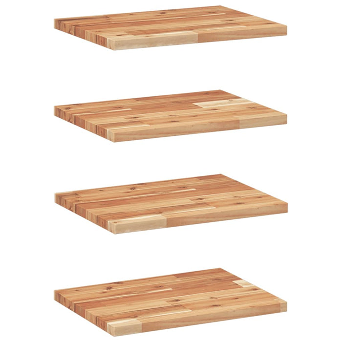 Rafturi suspendate 4 buc. 60x30x2 cm lemn masiv acacia netratat WALTI