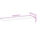 Rafturi suspendate 3 buc. 140x30x2cm lemn masiv acacia netratat - WALTI WALTI