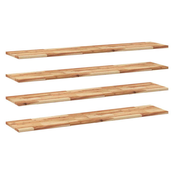 Rafturi suspendate 4 buc. 140x30x2cm lemn masiv acacia netratat - WALTI WALTI