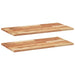 Rafturi suspendate 2 buc. 60x40x2 cm lemn masiv acacia netratat - WALTI WALTI