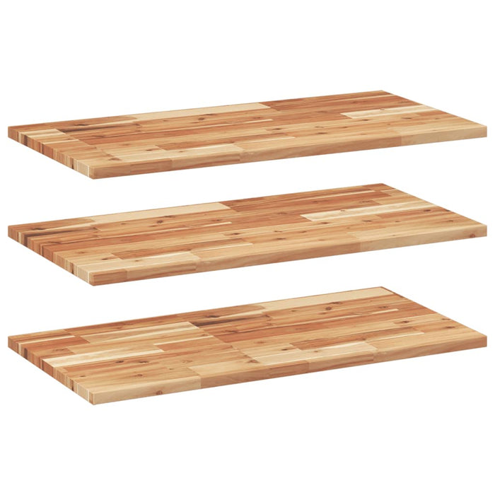 Rafturi suspendate 3 buc. 60x40x2 cm lemn masiv acacia netratat - WALTI WALTI
