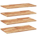 Rafturi suspendate 4 buc. 80x40x2 cm lemn masiv acacia netratat - WALTI WALTI