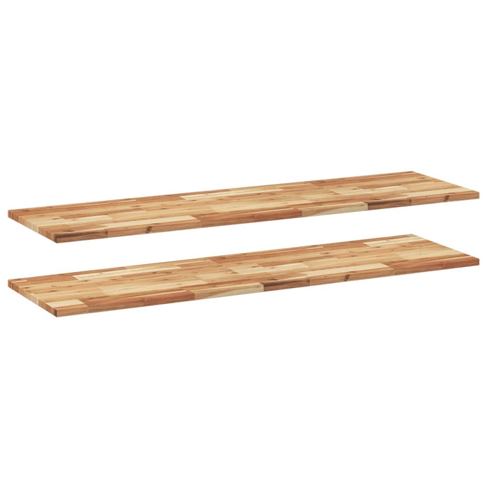 Rafturi suspendate 2 buc. 120x40x2cm lemn masiv acacia netratat - WALTI WALTI