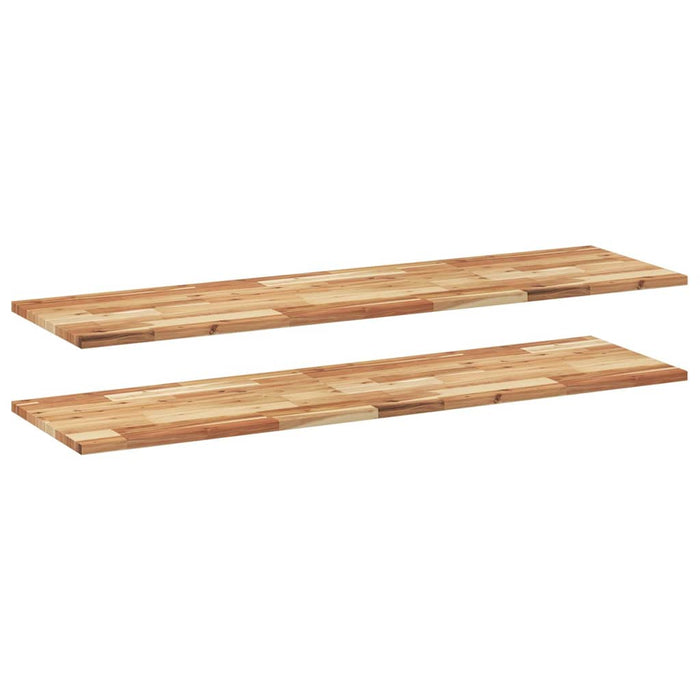 Rafturi suspendate 2 buc. 160x40x2cm lemn masiv acacia netratat - WALTI WALTI