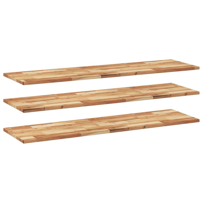 Rafturi suspendate 3 buc. 160x40x2cm lemn masiv acacia netratat - WALTI WALTI