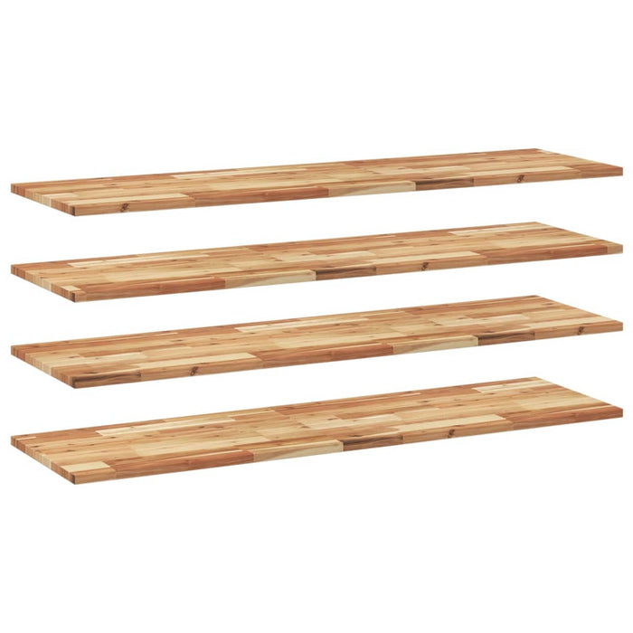Rafturi suspendate 4 buc. 160x40x2cm lemn masiv acacia netratat - WALTI WALTI