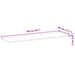 Rafturi suspendate 4 buc. 160x40x2cm lemn masiv acacia netratat - WALTI WALTI