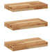 Rafturi suspendate 3 buc. 40x20x4 cm lemn masiv acacia netratat - WALTI WALTI