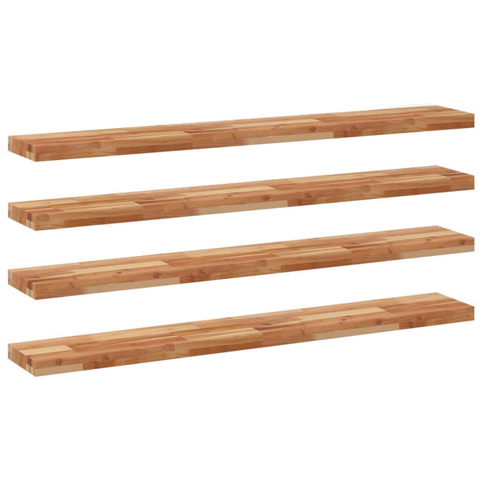 Rafturi suspendate 4 buc. 120x20x4cm lemn masiv acacia netratat - WALTI WALTI