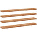Rafturi suspendate 4 buc. 120x20x4cm lemn masiv acacia netratat - WALTI WALTI