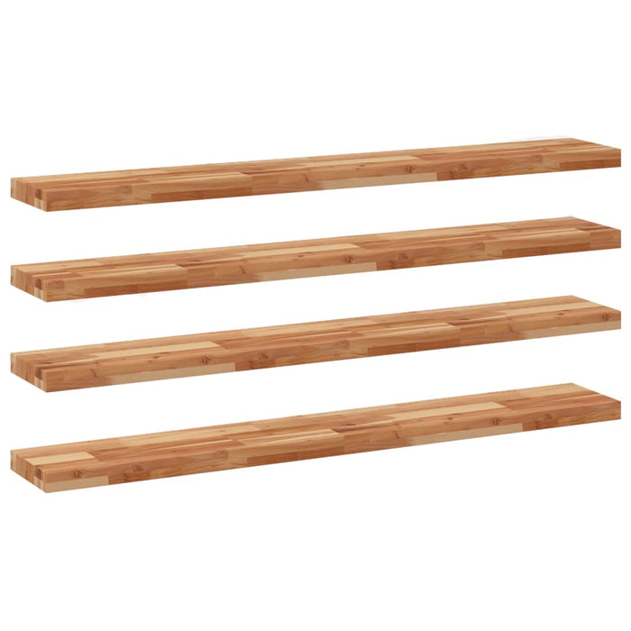Rafturi suspendate 4 buc. 140x20x4cm lemn masiv acacia netratat - WALTI WALTI
