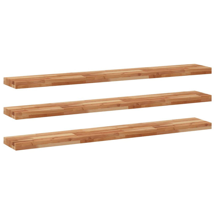 Rafturi suspendate 3 buc. 160x20x4cm lemn masiv acacia netratat - WALTI WALTI