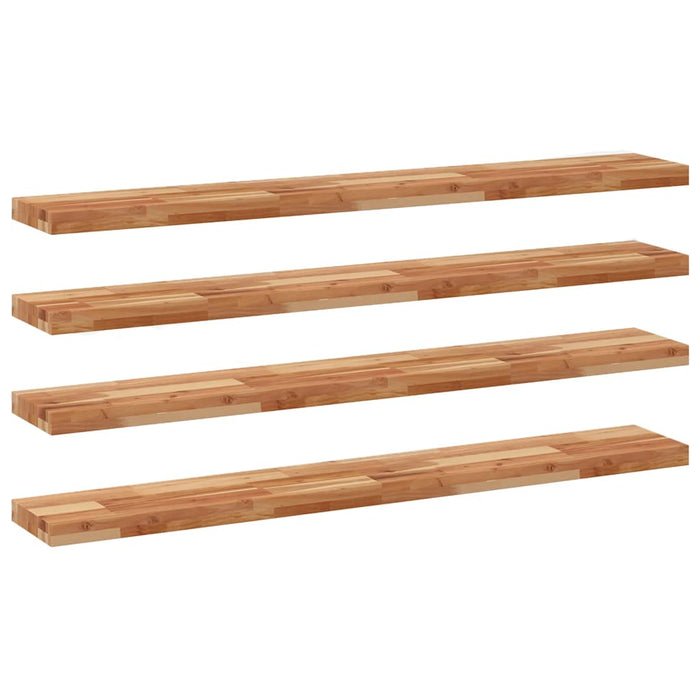 Rafturi suspendate 4 buc. 160x20x4cm lemn masiv acacia netratat - WALTI WALTI
