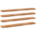 Rafturi suspendate 4 buc. 160x20x4cm lemn masiv acacia netratat - WALTI WALTI