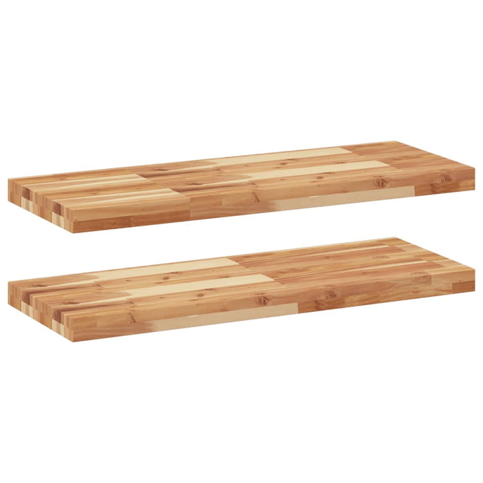 Rafturi suspendate 2 buc. 100x30x4cm lemn masiv acacia netratat WALTI