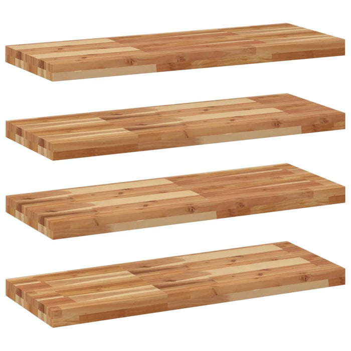 Rafturi suspendate 4 buc. 100x30x4cm lemn masiv acacia netratat WALTI