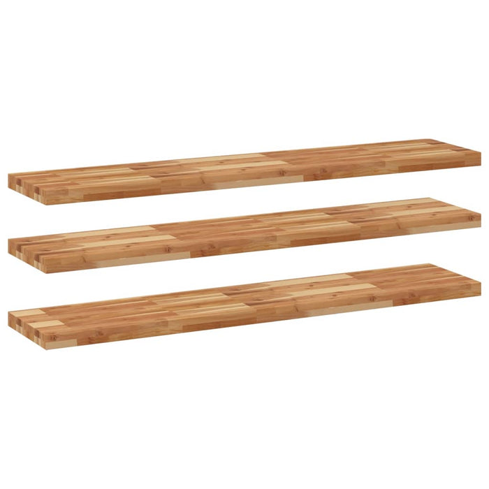 Rafturi suspendate 3 buc. 120x30x4cm lemn masiv acacia netratat WALTI