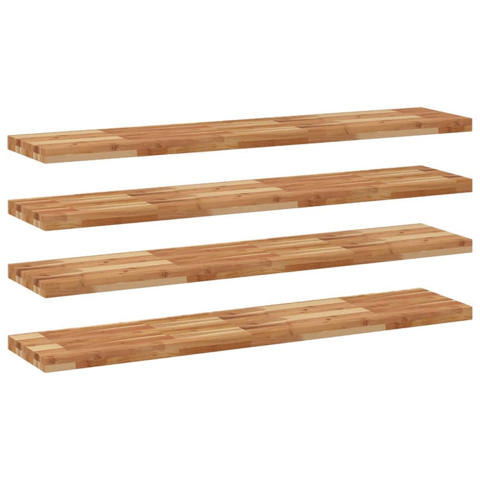 Rafturi suspendate 4 buc. 120x30x4cm lemn masiv acacia netratat WALTI