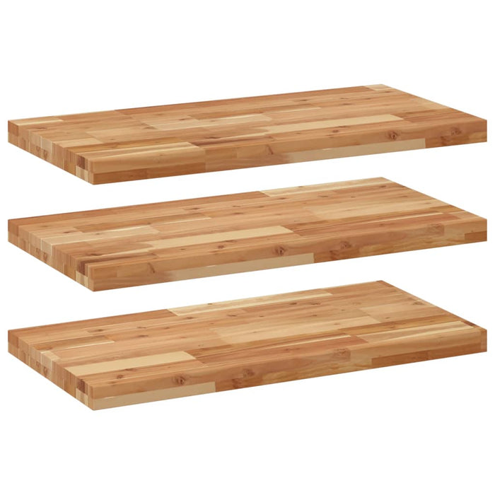 Rafturi suspendate 3 buc. 60x40x4 cm lemn masiv acacia netratat - WALTI WALTI