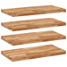 Rafturi suspendate 4 buc. 60x40x4 cm lemn masiv acacia netratat - WALTI WALTI