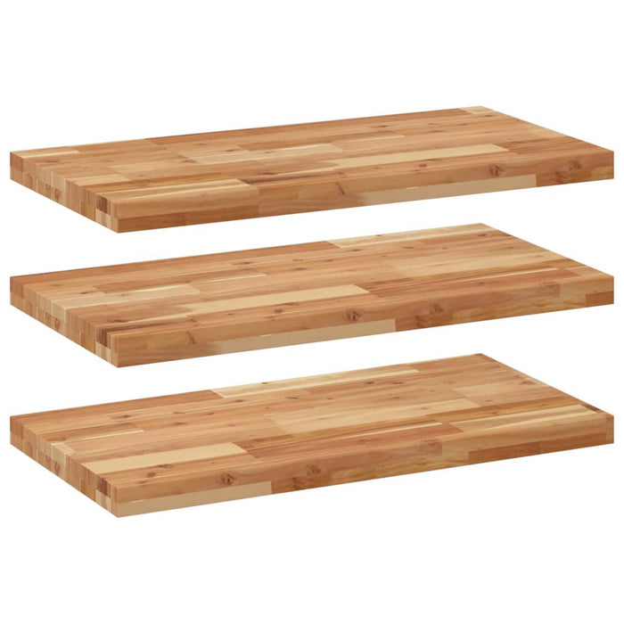 Rafturi suspendate 3 buc. 100x40x4cm lemn masiv acacia netratat - WALTI WALTI