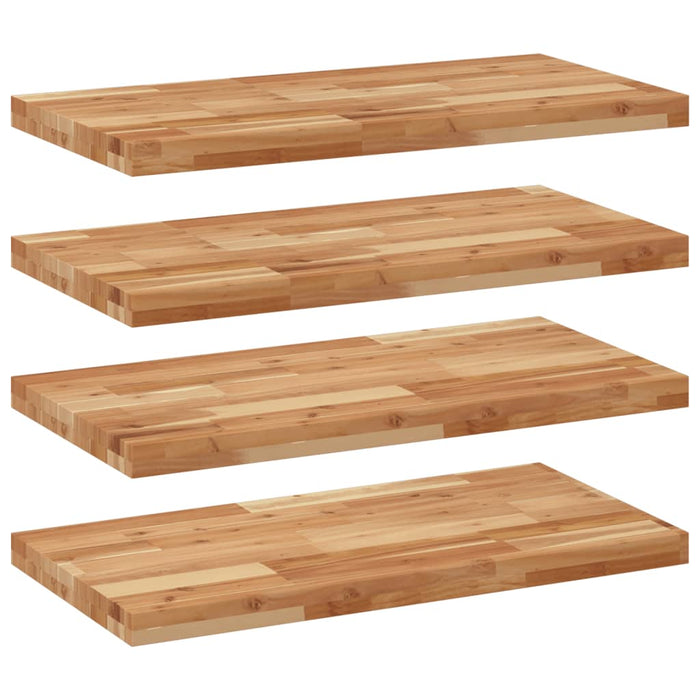 Rafturi suspendate 4 buc. 100x40x4cm lemn masiv acacia netratat WALTI