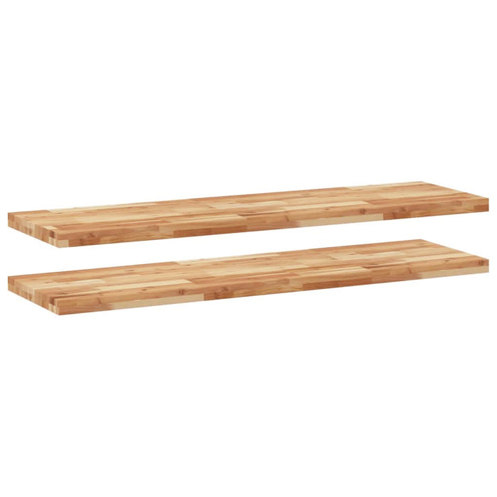 Rafturi suspendate 2 buc. 120x40x4cm lemn masiv acacia netratat - WALTI WALTI