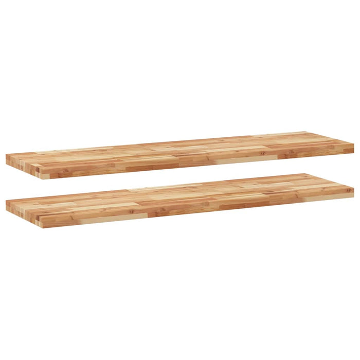 Rafturi suspendate 2 buc. 140x40x4cm lemn masiv acacia netratat - WALTI WALTI