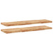 Rafturi suspendate 2 buc. 140x40x4cm lemn masiv acacia netratat - WALTI WALTI