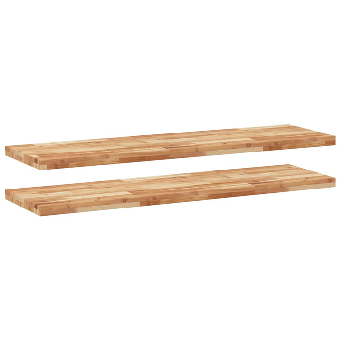 Rafturi suspendate 2 buc. 160x40x4cm lemn masiv acacia netratat - WALTI WALTI