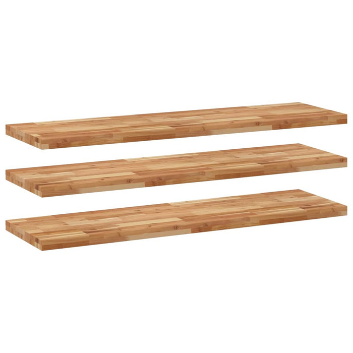 Rafturi suspendate 3 buc. 160x40x4cm lemn masiv acacia netratat - WALTI WALTI