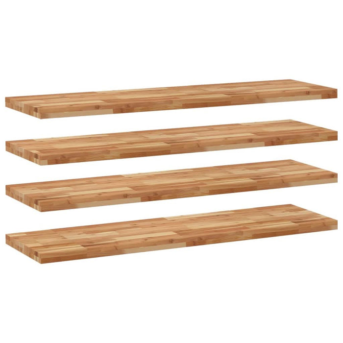 Rafturi suspendate 4 buc. 160x40x4cm lemn masiv acacia netratat - WALTI WALTI