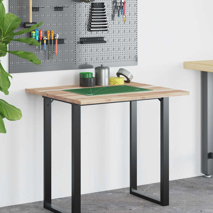 Blat de birou netratat, 80x60x2 cm, lemn masiv de acacia - WALTI WALTI