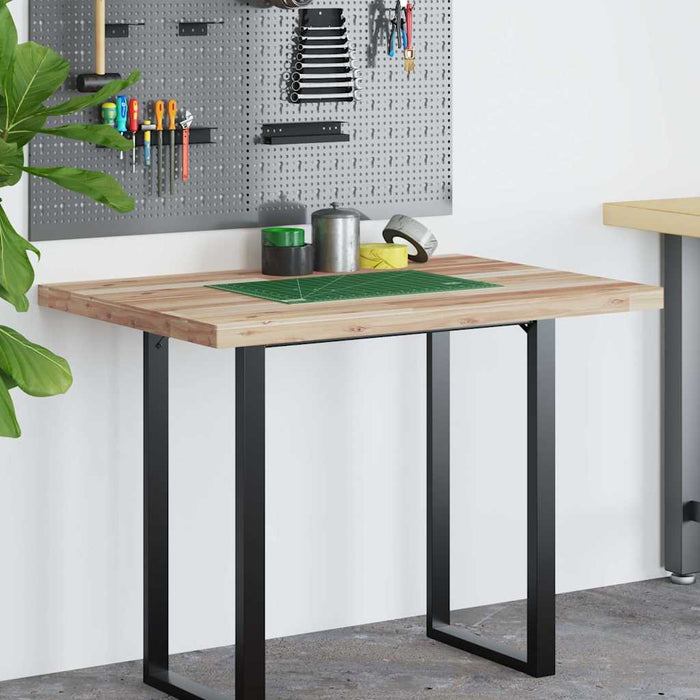 Blat de birou netratat, 120x70x4 cm, lemn masiv de acacia - WALTI WALTI