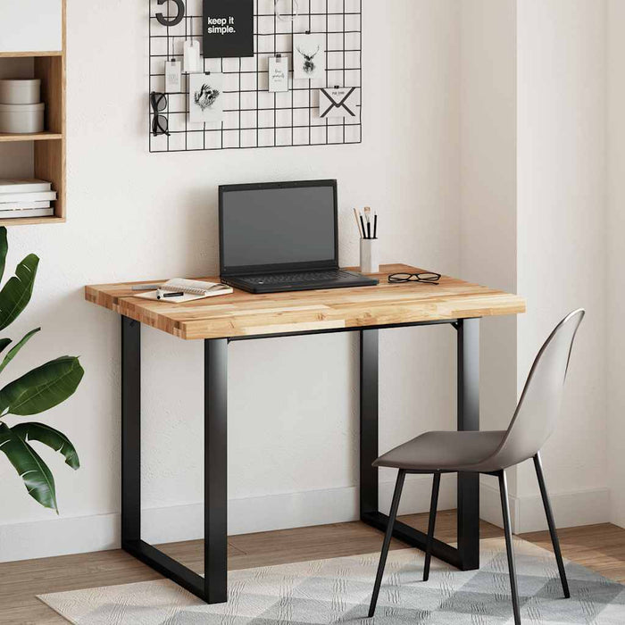 Blat de birou finisat cu ulei, 100x80x4 cm, lemn masiv acacia - WALTI WALTI
