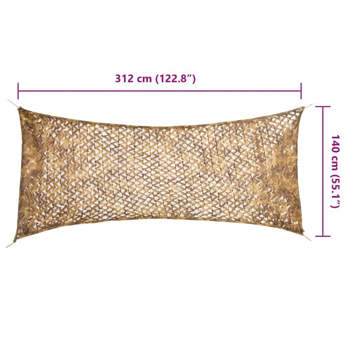 Plasă de camuflaj cu geantă de depozitare, nisipiu, 312x140 cm - WALTI WALTI