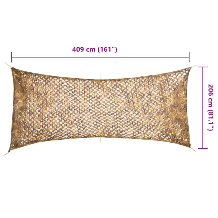 Plasă de camuflaj cu geantă de depozitare, nisipiu, 409x206 cm - WALTI WALTI