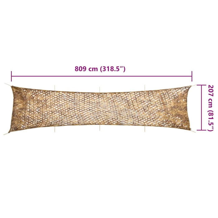Plasă de camuflaj cu geantă de depozitare, nisipiu, 809x207 cm - WALTI WALTI