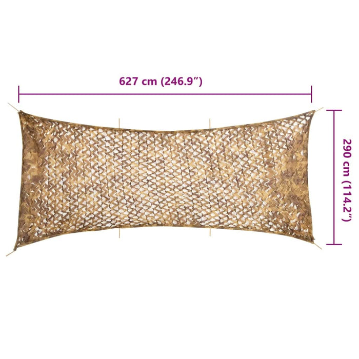 Plasă de camuflaj cu geantă de depozitare, nisipiu, 627x290 cm - WALTI WALTI