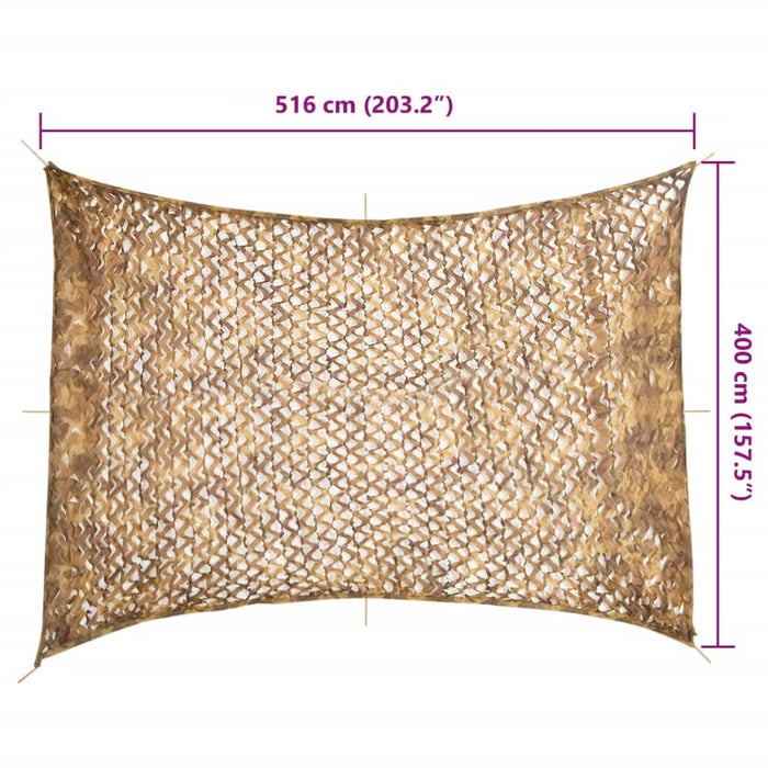 Plasă de camuflaj cu geantă de depozitare, nisipiu, 516x400 cm - WALTI WALTI