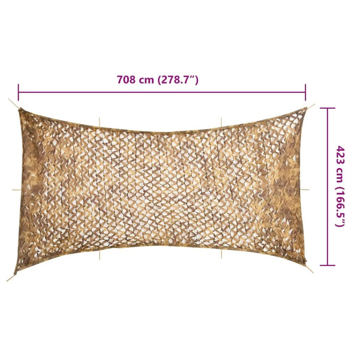 Plasă de camuflaj cu geantă de depozitare, nisipiu, 708x423 cm - WALTI WALTI