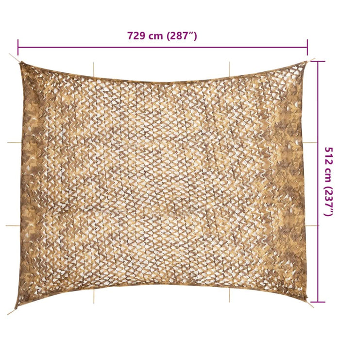 Plasă de camuflaj cu geantă de depozitare, nisipiu, 729x602 cm - WALTI WALTI
