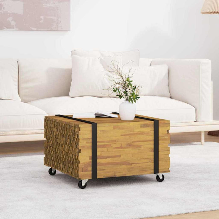 Masă de cafea Maro 60 x 60 x 38 cm Lemn solid de tec - WALTI WALTI