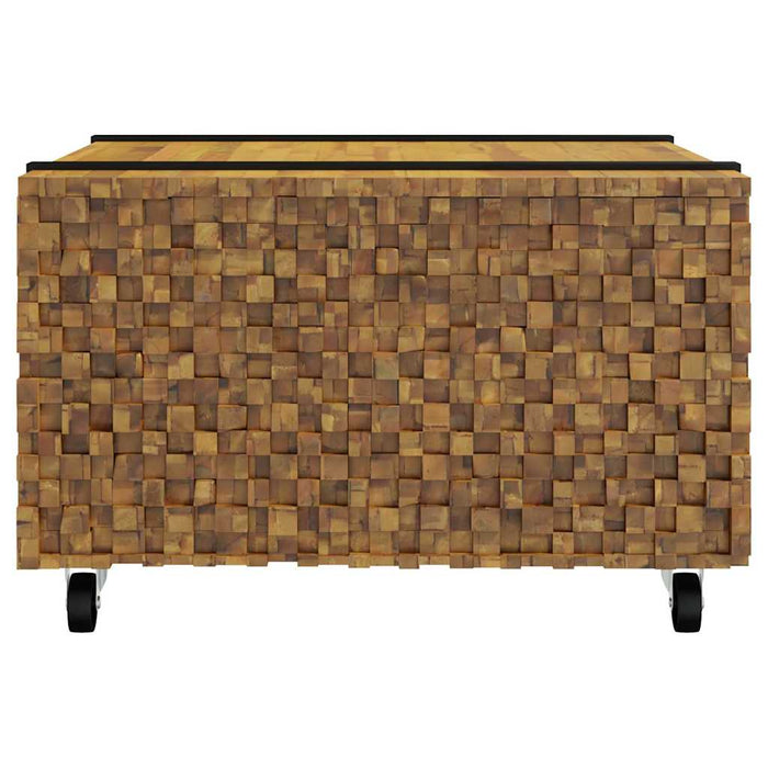 Masă de cafea Maro 60 x 60 x 38 cm Lemn solid de tec - WALTI WALTI
