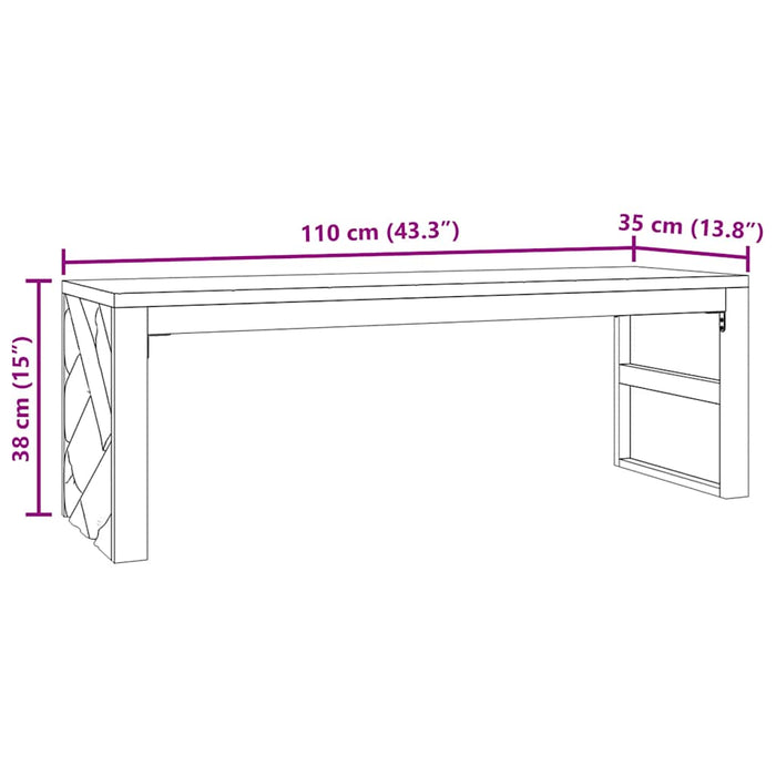 Masuta de cafea 110x35x38 cm din lemn masiv de tec - WALTI WALTI