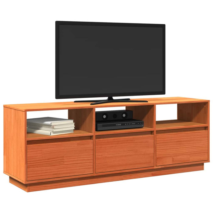 Dulap TV, maro ceruit, 140x37x50 cm, lemn masiv de pin - WALTI WALTI